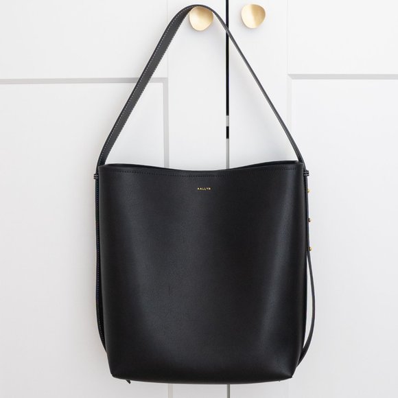 Jolina Leather Bucket Tote - Black - Picture 6 of 13